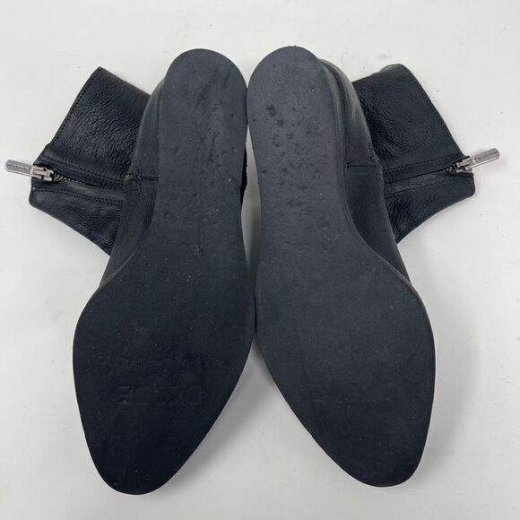 Dkode Womens Shoes Ankle Mid Heel Boots Zippers Pointed Toe Leather Black EU 36 - Picture 7 of 10